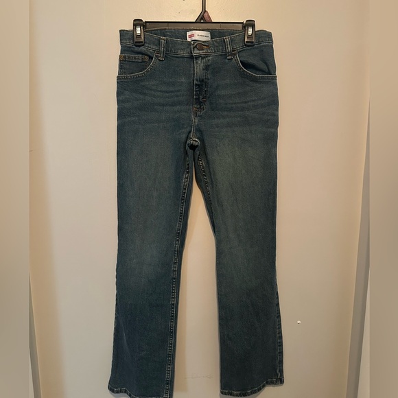 Wrangler Boys Bootcut Jeans in Dark Blue Adjustable Waist Size 16 Regular - Picture 1 of 8